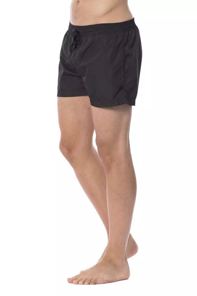Roberto Cavalli Sport Schwarze Polyester-Badehose für Männer