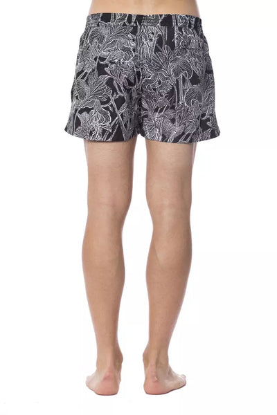 Roberto Cavalli Sport Schwarzer Polyester-Badeanzug für Männer