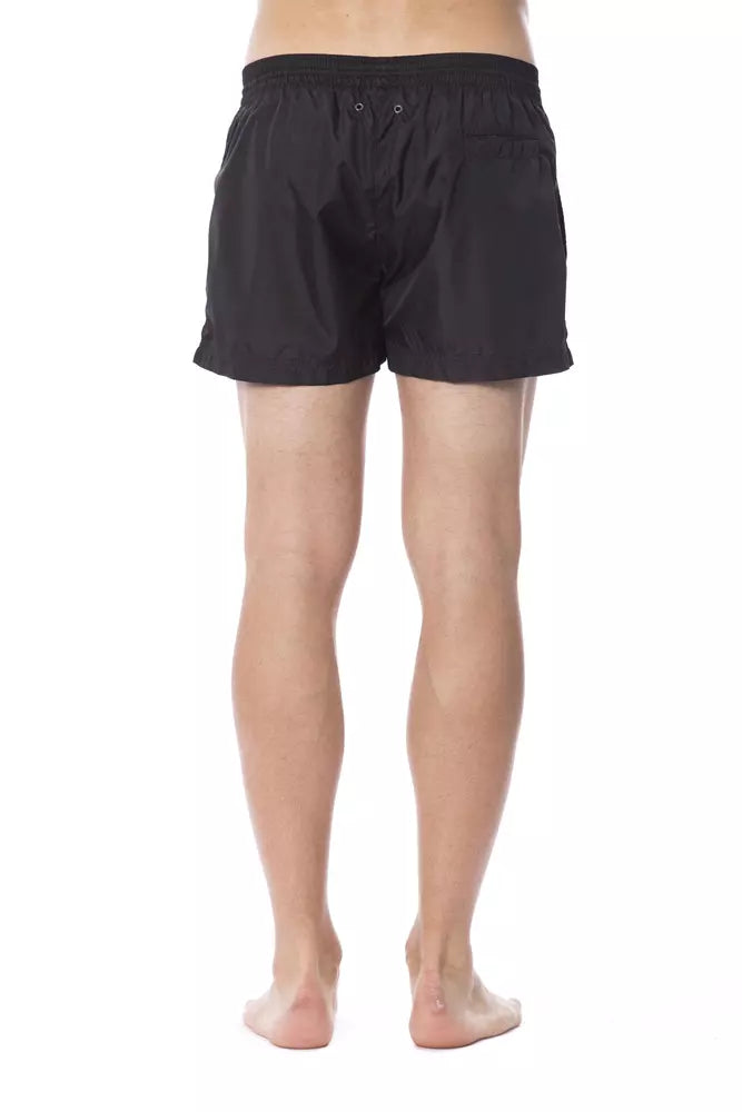 Roberto Cavalli Sport Schwarze Polyester-Badehose für Männer