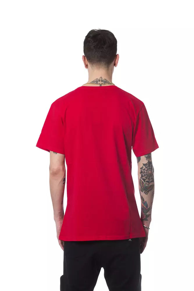 Nicolo Tonetto Rotes Baumwolle Männer T-Shirt