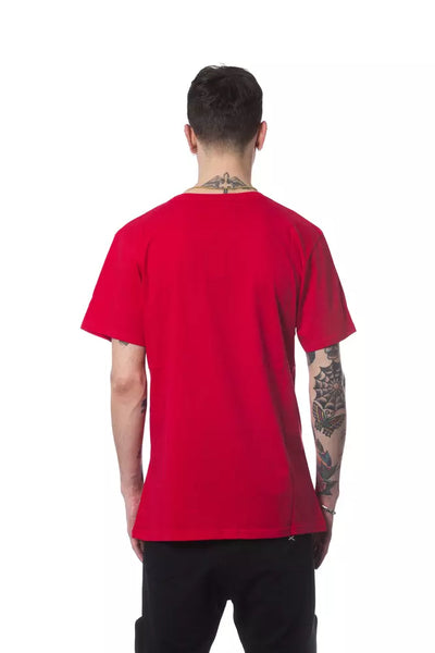 Nicolo Tonetto Rotes Baumwolle Männer T-Shirt