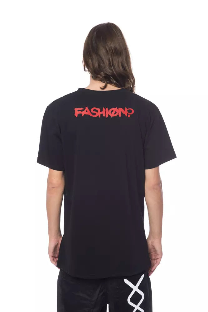 Nicolo Tonetto Schwarzes Baumwolle Männer T-Shirt