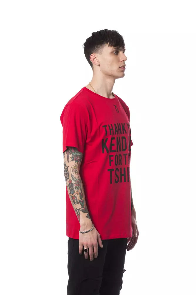 Nicolo Tonetto Rotes Baumwolle Männer T-Shirt