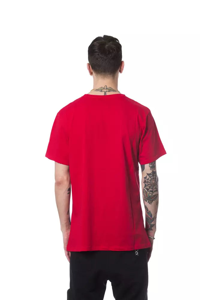 Nicolo Tonetto Rotes Baumwolle Männer T-Shirt