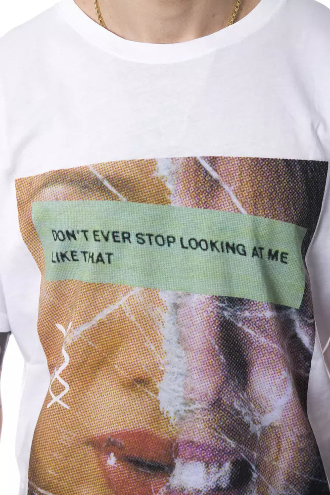 Nicolo Tonetto Weißes Baumwolle Männer T-Shirt