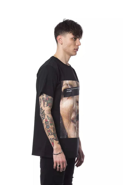 Nicolo Tonetto Schwarzes Baumwolle Männer T-Shirt