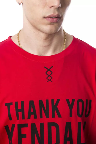 Nicolo Tonetto Rotes Baumwolle Männer T-Shirt