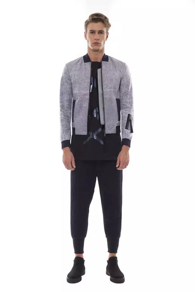 Nicolo Tonetto Graue Polyester Herren Bomberjacke