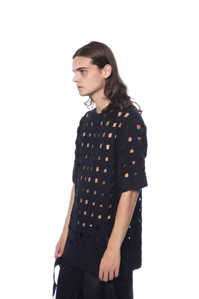 Nicolo Tonetto Schwarzes Baumwolle Männer T-Shirt