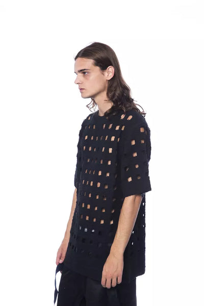 Nicolo Tonetto Schwarzes Baumwolle Männer T-Shirt