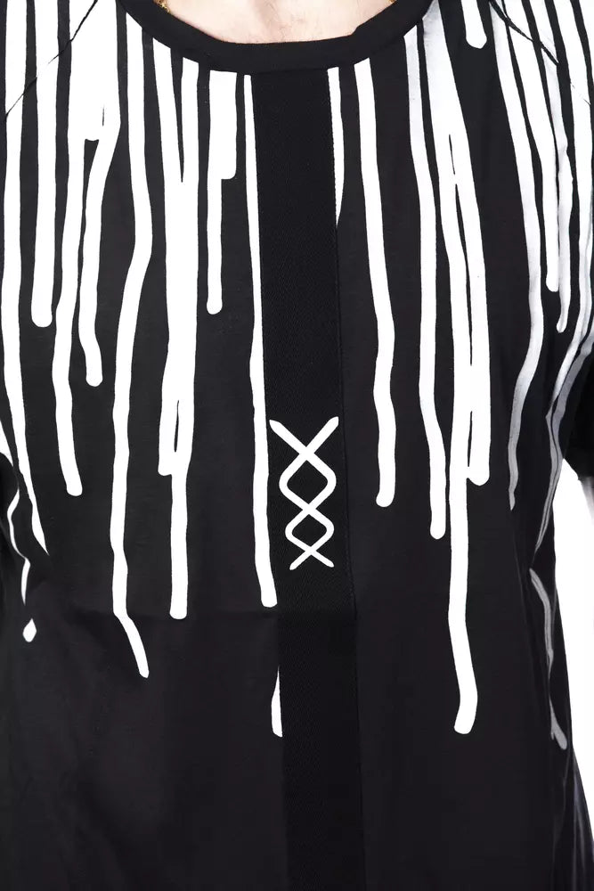 Nicolo Tonetto Schwarzes Baumwolle Männer T-Shirt