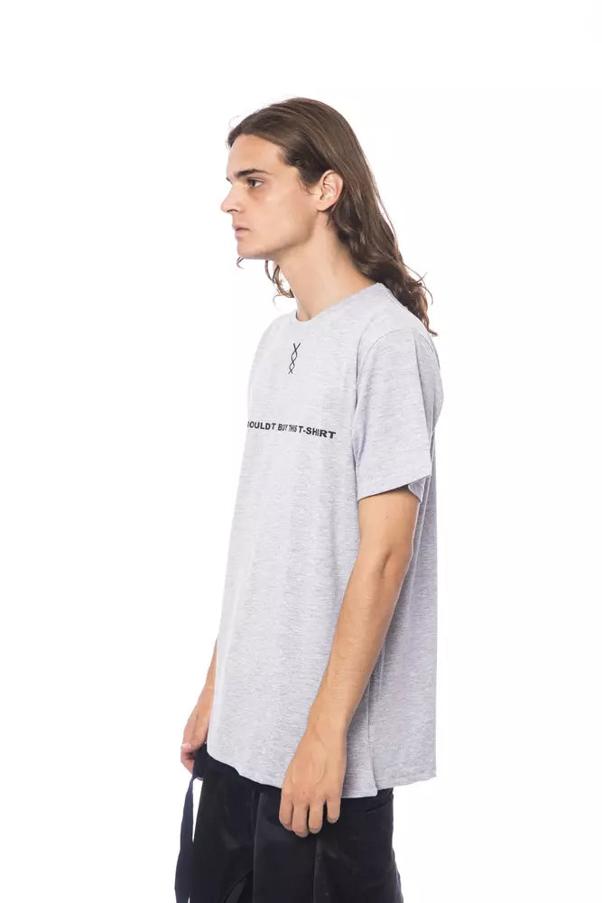 Nicolo Tonetto Graues Baumwolle Männer T-Shirt