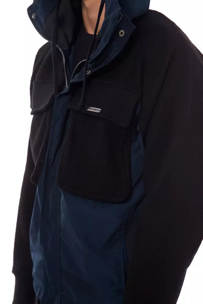 Nicolo Tonetto Schwarze Herrenjacke aus Wolle