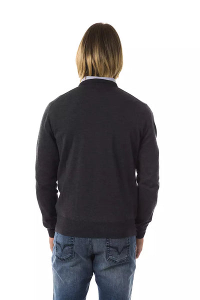 Uominitaliani Grauer Pullover aus Merinowolle für Männer