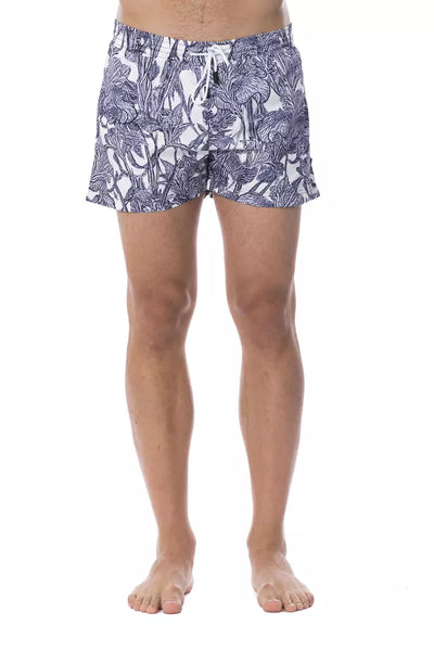 Roberto Cavalli Sport Hellblaue Polyester-Badehose für Männer