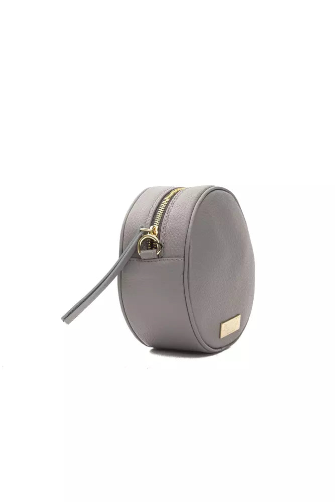 Pompei Donatella Graue Leder Frauen Crossbody