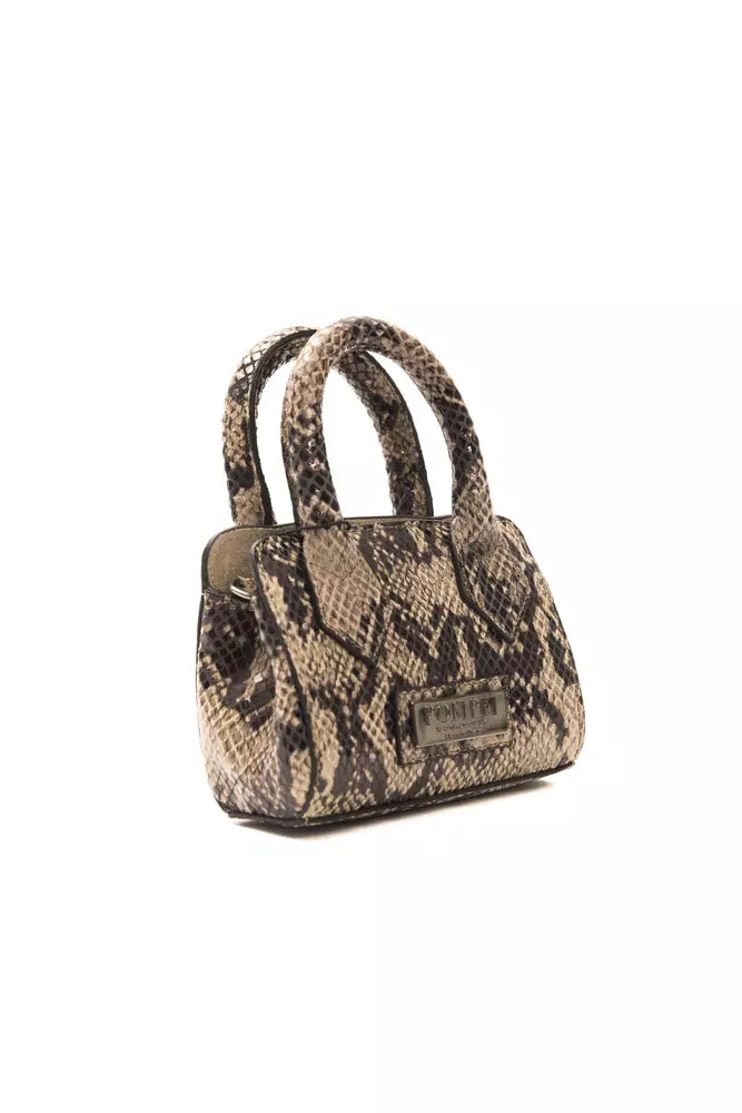Pompei Donatella Braunes Leder Damen Umhängetasche