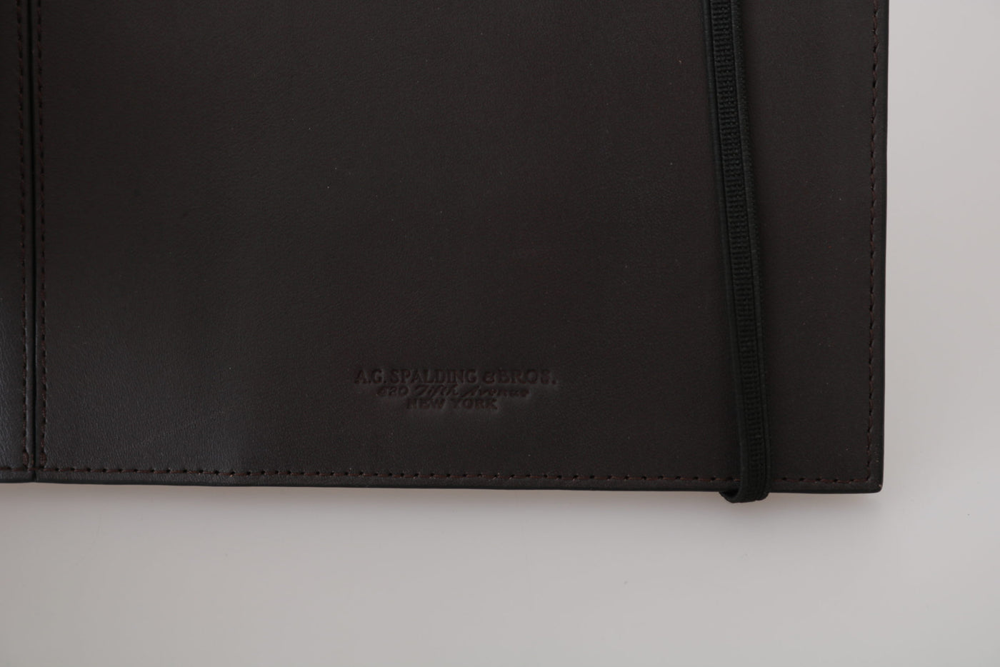 A.G. Spalding & Bros Schwarzes Leder Bifold Travel Holder Logo Wallet