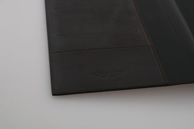 A.G. Spalding & Bros Schwarzes Leder Bifold Travel Holder Logo Wallet
