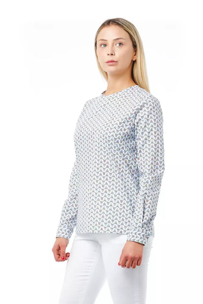 Bagutta Weiße Baumwollbluse für Frauen mit Totenkopfdruck