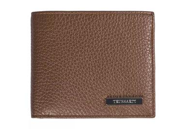 Trussardi Braunes Leder Portemonnaie für Männer