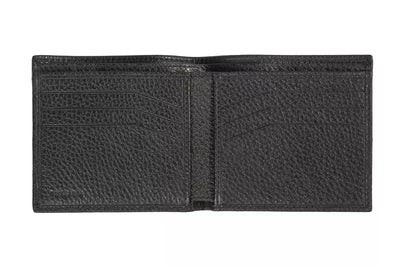 Trussardi Schwarzes Leder Portemonnaie für Männer