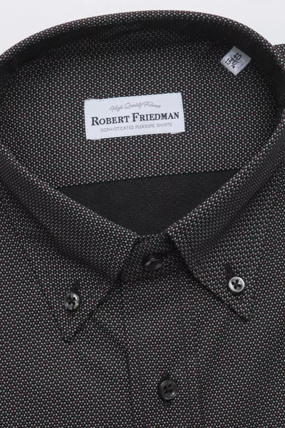 Robert Friedman Schwarzes Baumwollhemd für Männer