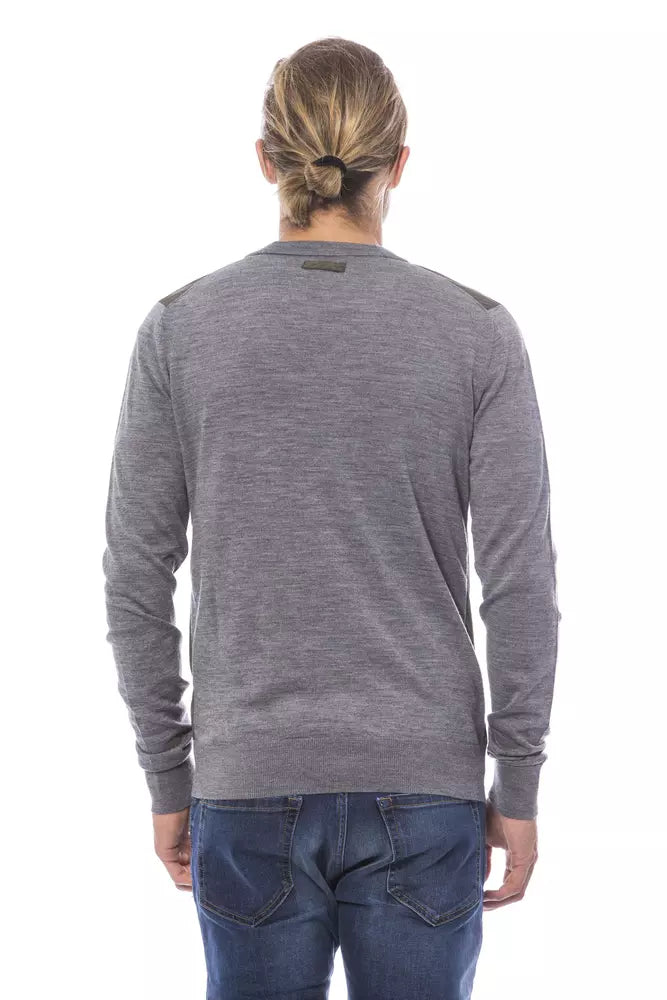 Verri Graue Wolle Männer Strickjacke
