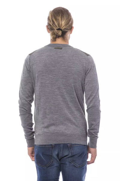 Verri Graue Wolle Männer Strickjacke