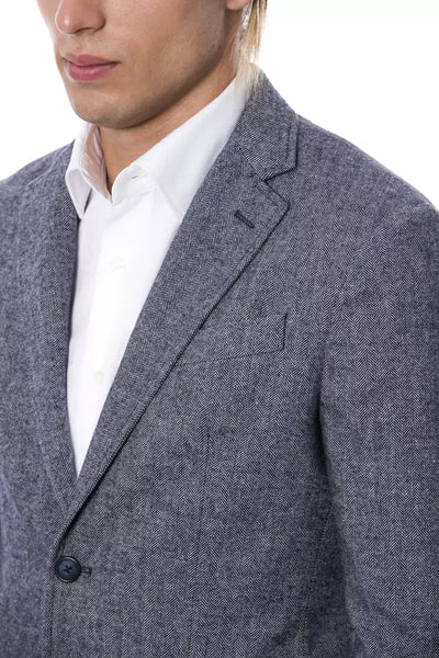 Verri Eleganter blauer einreihiger Blazer