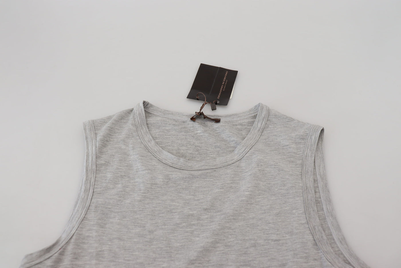 Ermanno Scervino Graues ärmelloses Männer-Pullover-T-Shirt