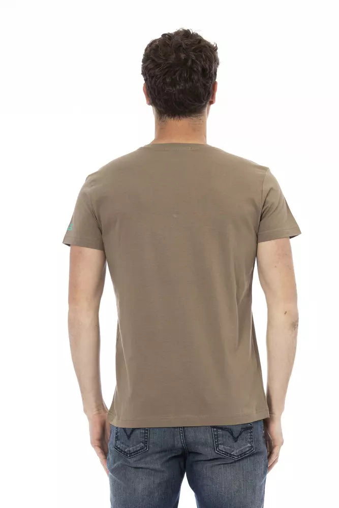 Trussardi Action Braunes Baumwoll-T-Shirt für Männer