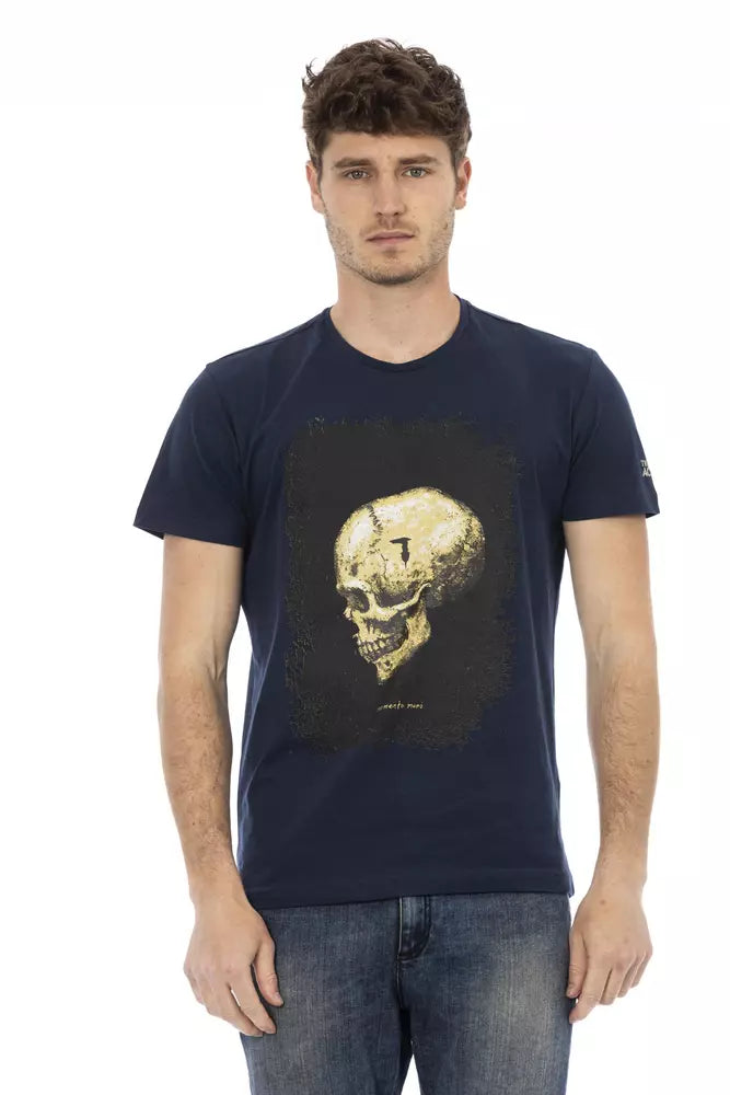 Trussardi Action T-Shirt für Männer aus blauer Baumwolle