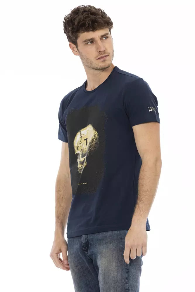 Trussardi Action T-Shirt für Männer aus blauer Baumwolle