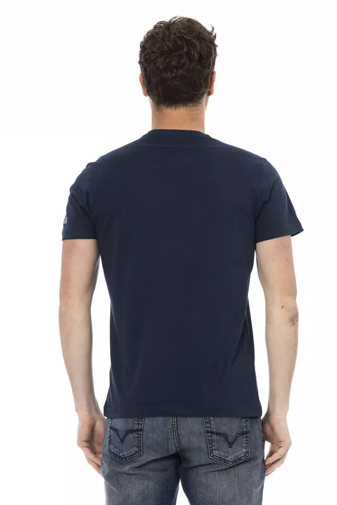 Trussardi Action T-Shirt für Männer aus blauer Baumwolle