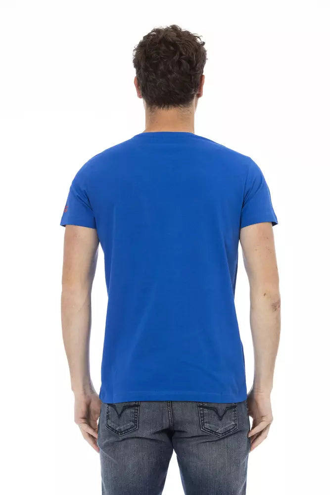 Trussardi Action T-Shirt für Männer aus blauer Baumwolle