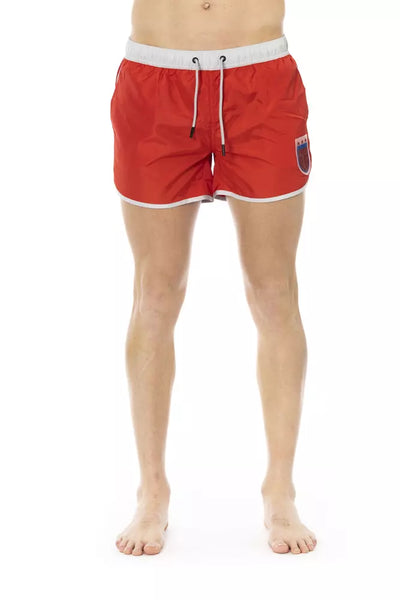 Bikkembergs Rotes Polyester Männer schwimmen kurz