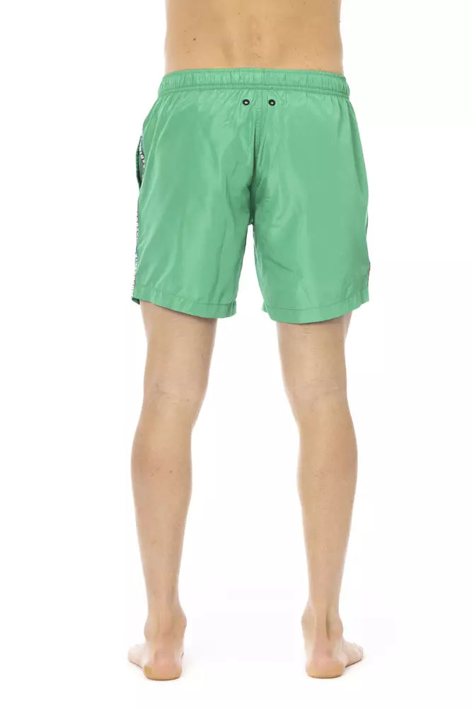 Bikkembergs Grünes Polyester Herren-Badehose