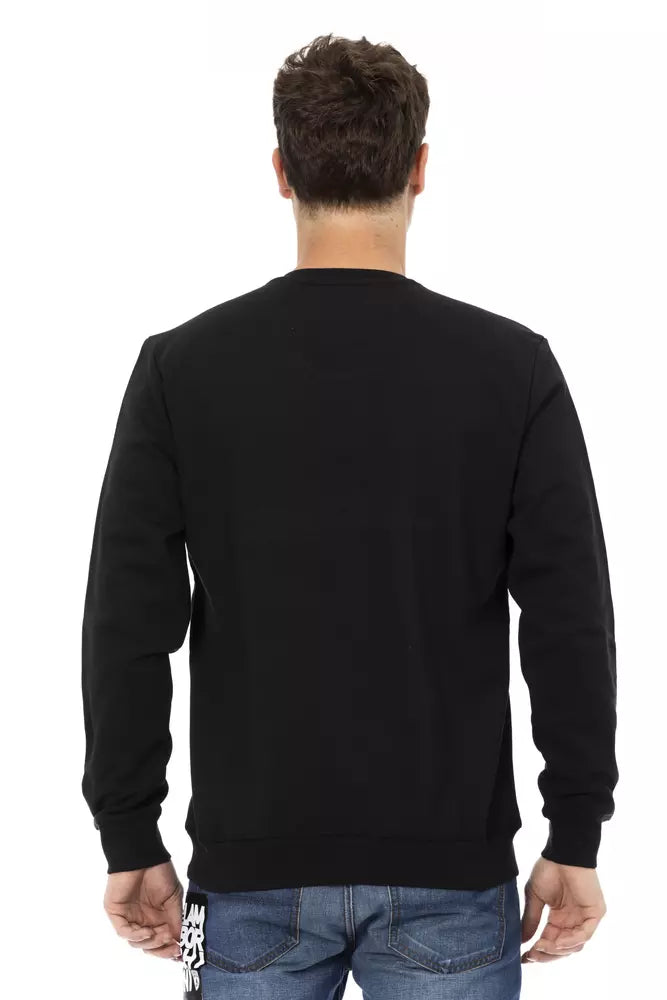Automobili Lamborghini Schwarzer Baumwollpullover für Männer