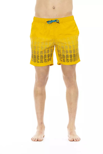 Bikkembergs Gelbe Polyester Herren-Badeshorts