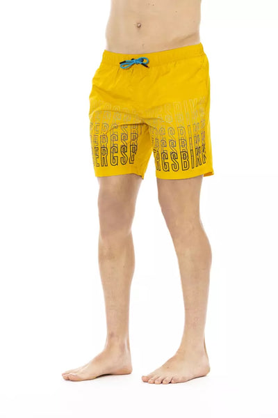 Bikkembergs Gelbe Polyester Herren-Badeshorts