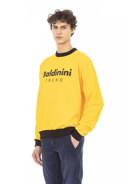 Baldinini Trend Gelber Baumwollpullover für Männer