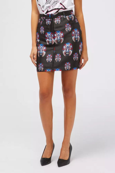 Custo Barcelona Schwarzer Polyester-Frauen-Rock