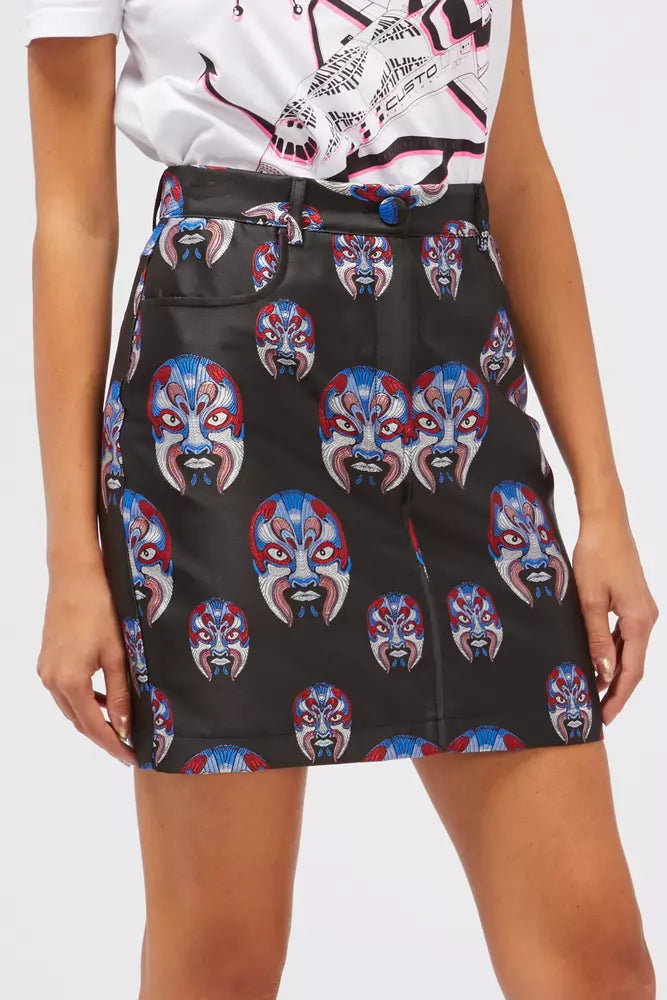 Custo Barcelona Schwarzer Polyester-Frauen-Rock