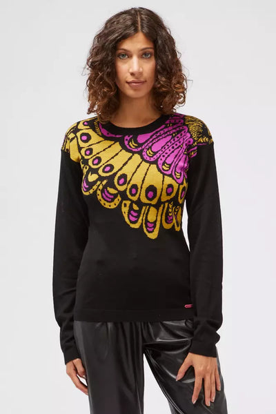 Custo Barcelona Schwarzer Pullover aus Wolle für Frauen