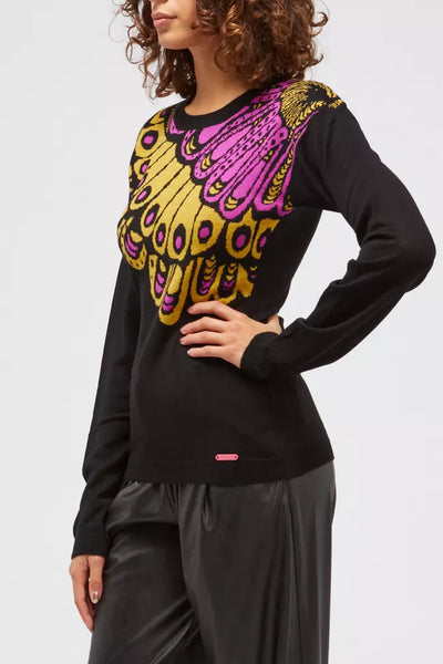 Custo Barcelona Schwarzer Pullover aus Wolle für Frauen