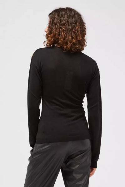 Custo Barcelona Schwarzer Pullover aus Wolle für Frauen