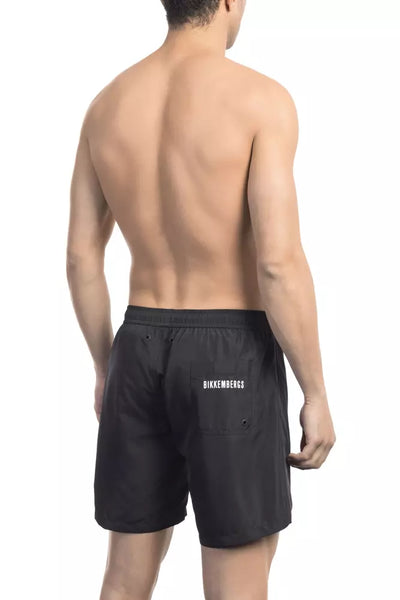 Bikkembergs Schwarze Polyester Herren Badeshorts