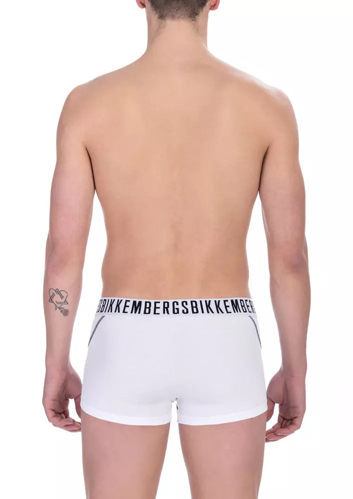 Bikkembergs Weißer Baumwolltrunk für Männer im Doppelpack