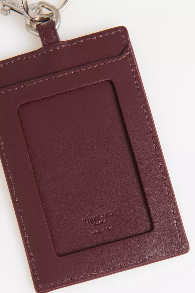 Trussardi Braunes Leder Herren Badge Holder